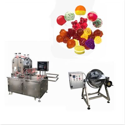 500KG Παραγωγή Μικρό Lollipop Jelly Toffee Σκληρή μηχανή κατασκευής γλυκών 1900x980x1700mm