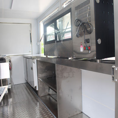 1500W κινητό τροφικό τροφοδοτικό τροχόσπιτο για φορτηγά γρήγορου φαγητού τροχόσπιτο 2300*1750*2100mm