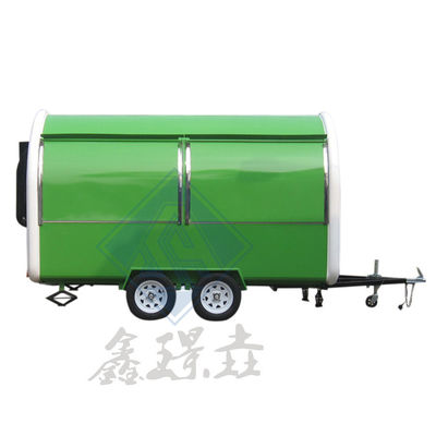 Προσαρμοσμένο κινητό ρυμουλκούμενο μπαρ από ανοξείδωτο χάλυβα για φορτηγό παγωτού Καφέ Φαν τροφίμων ρυμουλκούμενο