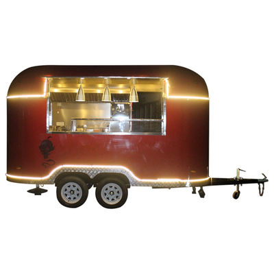 Εταιρεία επεξεργασίας λαχανικών Hot Dog Burger Trailer για Ιταλικό Ice Mobile Food Cart