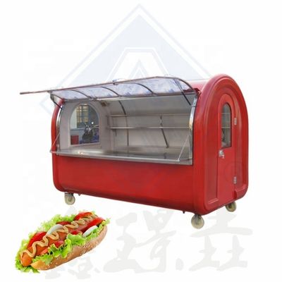 Κινητό ρυμουλκούμενο γρήγορου φαγητού Custom Made Outdoor Street Food Cart με Grill και Deep Fryer