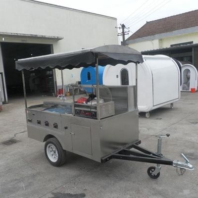Μακρά διάρκεια ζωής Κινητό καρότσι τροφίμων Προσαρμοσμένο εξοπλισμό και ρυμουλκούμενο χυμού με τροχούς