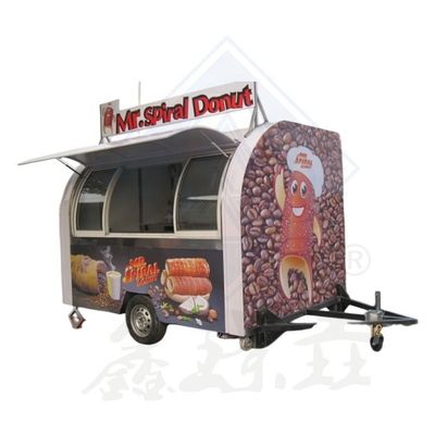 Μηχανήματα Εργασία Πώληση τροφίμων Κινητό τροφικό ρυμουλκούμενο από ανοξείδωτο χάλυβα 285*200*215