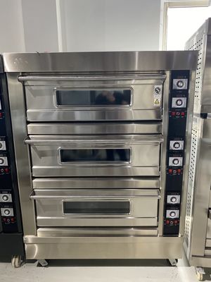 0.1kw Ηλεκτρικός φούρνος για ψωμί 3 κατάστρωμα 12 δίσκοι