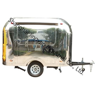 Ταχεία οδική πώληση κινητό τροφικό ρυμουλκούμενο με εξατομικευμένα εξωτερικά αυτοκόλλητα και griddle