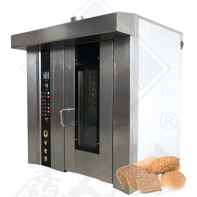 Πολυλειτουργικός φούρνος μαγειρέματος Μεγάλος 16/32/64 Πλάκα Ζεστός αέρας περιστρεφόμενοι φούρνοι ντίζελ για αρτοποιία