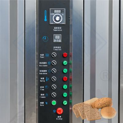 Εξοπλισμός βιομηχανίας τροφίμων 32 δίσκοι περιστρεφόμενος φούρνος για τη μαγειρική κοτόπουλου με τεχνολογία ατμού