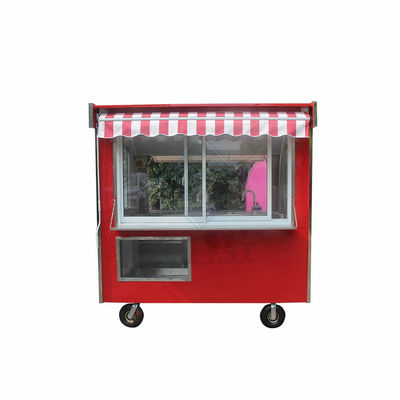 Πλήρως εξοπλισμένο φορτηγό τροφίμων 220cm μονό διπλό άξονα εμπορικό στρογγυλό μοντέλο με κάλυψη