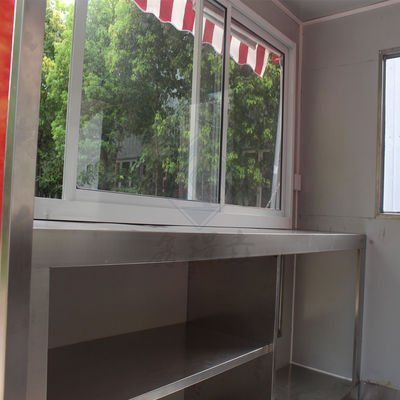 Πλήρως εξοπλισμένο φορτηγό τροφίμων 220cm μονό διπλό άξονα εμπορικό στρογγυλό μοντέλο με κάλυψη