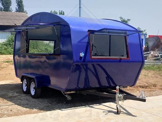 Τροχαίο τροφίμων από γαλβανισμένο χάλυβα πλήρως εξοπλισμένο για νόστιμες κρέπες Τακό και καφέ