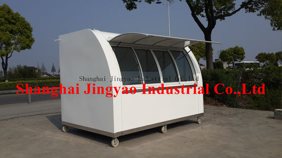 Κινητό καφέ ποδήλατο σερβίρισμα καρότσι με κατασκευή και λειτουργικότητα