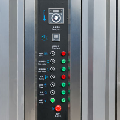 220V/380V Κατάλληλο αρτοποιείο ημιαυτόματο 16 32 64 δίσκοι περιστρεφόμενος φούρνος για γαλλικό ψωμί