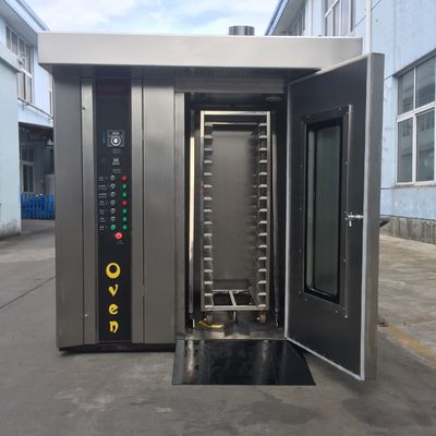 1800*2000*2200mm Υψηλή παραγωγικότητα 32 δίσκοι Ντίζελ ψωμί περιστρεφόμενος φούρνος για ζαχαροπλαστική