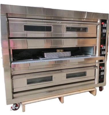 Εμπορικός φούρνος πίτσας αερίου από ανοξείδωτο χάλυβα για τηγανίτες και μπισκότα στη Σαγκάη