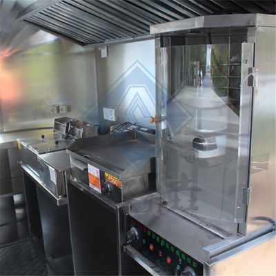 3M μονό/διπλό άξονα σχεδιασμός κινητό προσαρμοσμένο βιομηχανικό κινητό φορτηγό τροφίμων από ανοξείδωτο χάλυβα