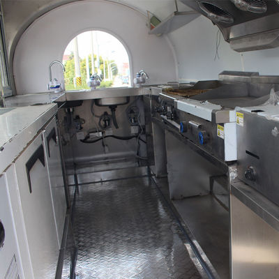 Εξωτερική λιανική πώληση δρόμου Προσαρμοσμένο βιομηχανικό στρογγυλό μοντέλο Κινητό φορτηγό τροφίμων με κάλυψη