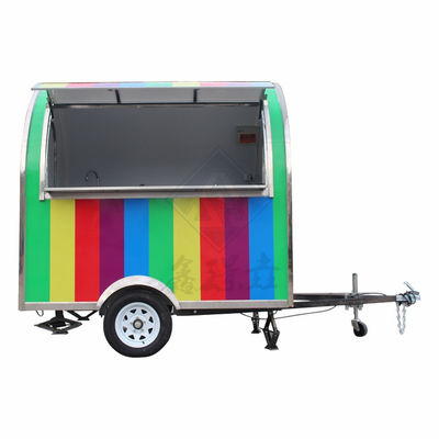 Προσαρμοσμένο βιομηχανικό στρογγυλό μοντέλο τετραγωνικό κινητό φορτηγό τροφίμων 2.8M μεμονωμένο / διπλό άξονα