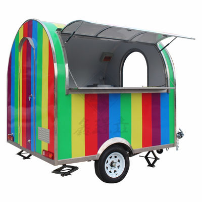 Προσαρμοσμένο βιομηχανικό στρογγυλό μοντέλο τετραγωνικό κινητό φορτηγό τροφίμων 2.8M μεμονωμένο / διπλό άξονα