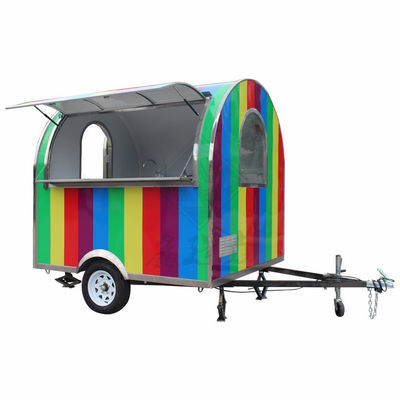 Προσαρμοσμένο βιομηχανικό στρογγυλό μοντέλο τετραγωνικό κινητό φορτηγό τροφίμων 2.8M μεμονωμένο / διπλό άξονα