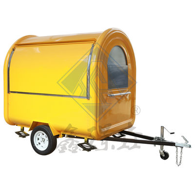 Βιομηχανικό σνακ 220CM Κινητό φορτηγό τροφίμων με κάλυψη και στρογγυλό μοντέλο