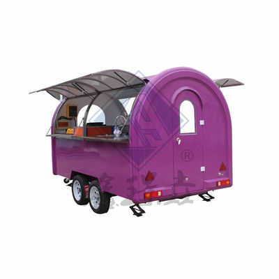 Μετακίνητο φορτηγό τροφίμων με ένα ή δύο άξονες με κάλυψη και εξατομικευμένο εξοπλισμό μαγειρικής