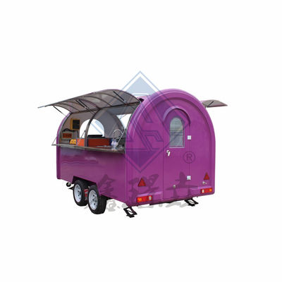 Μετακίνητο φορτηγό τροφίμων με ένα ή δύο άξονες με κάλυψη και εξατομικευμένο εξοπλισμό μαγειρικής