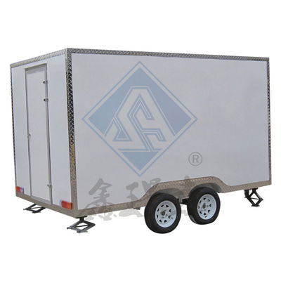 1000 KG κινητό φορτηγό τροφίμων με μονό / διπλό άξονα και σχεδιασμό κάλυψης προσαρμοσμένο