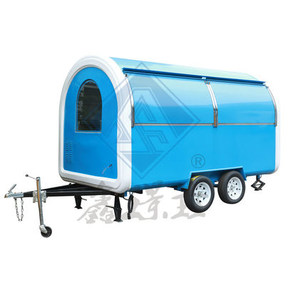 1000 KG κινητό φορτηγό τροφίμων με κάλυψη προσαρμοσμένο χρώμα στρογγυλό μοντέλο μονό/διπλό άξονα