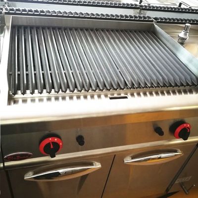 Εμπορική σχάρα από λάβα σε αέριο με ντουλάπι και συσκευή προστασίας από φλόγες στο Sliver