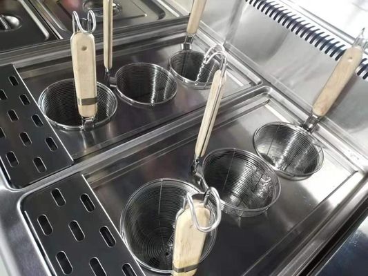 Ελαφρύ γραφείο από ανοξείδωτο χάλυβα Κουζίνα ζυμαρικών με φυσικό αέριο για εστίαση Εργαλεία μαγειρέματος