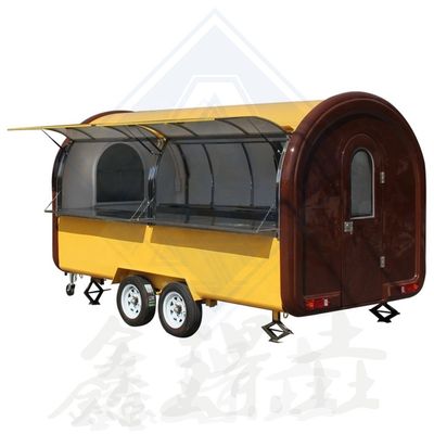 Υδατοκίνητο φορτηγό τροφίμων 450CM με μονό άξονα για καφέ και καφέ για εξωτερική λιανική πώληση