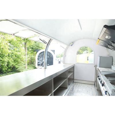 Υδατοκίνητο φορτηγό τροφίμων 450CM με μονό άξονα για καφέ και καφέ για εξωτερική λιανική πώληση