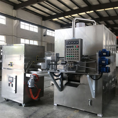 60-80kg/h καλαμπόκι γεμίζει δύο κεφαλές αυγό ρολό Wafer Making Machine για τις μικρές επιχειρήσεις