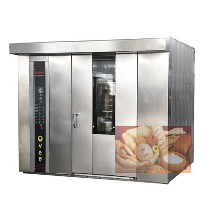 68 δίσκοι Καλό αέριο Ηλεκτρικό ντίζελ με λειτουργία ατμού Μπισκότο Κέικ ψωμί Αυτοματοποιημένο περιστρεφόμενο φούρνο