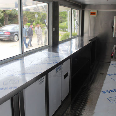 Εμπορική λειτουργία σνακ 580CM Μοναδικός/Δύο άξονες Κινητό φορτηγό τροφίμων καφέ Hot Dog