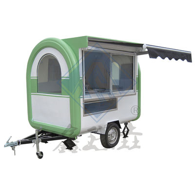 Κινητό προσαρμοσμένο βιομηχανικό στρογγυλό μοντέλο με κάλυψη καφέ τροφίμων φορτηγό 2.2M διπλό άξονα