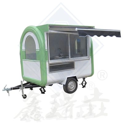 Κινητό προσαρμοσμένο βιομηχανικό στρογγυλό μοντέλο με κάλυψη καφέ τροφίμων φορτηγό 2.2M διπλό άξονα