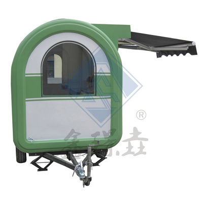 Κινητό προσαρμοσμένο βιομηχανικό στρογγυλό μοντέλο με κάλυψη καφέ τροφίμων φορτηγό 2.2M διπλό άξονα