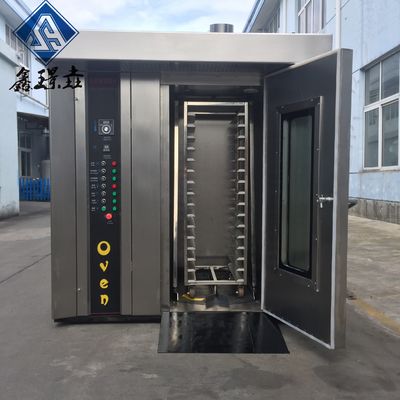 Ευλόγιος περιστρεφόμενος βιομηχανικός 16 δίσκοι πετρελαιοκίνητος περιστρεφόμενος φούρνος για τηγανητά αρτοποιίας