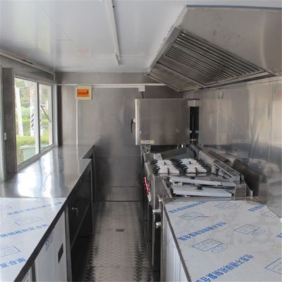 1000 κιλά από ανοξείδωτο χάλυβα, εξατομικευμένο φορτηγό τροφίμων με πλήρη εξοπλισμό κουζίνας εστιατορίου.