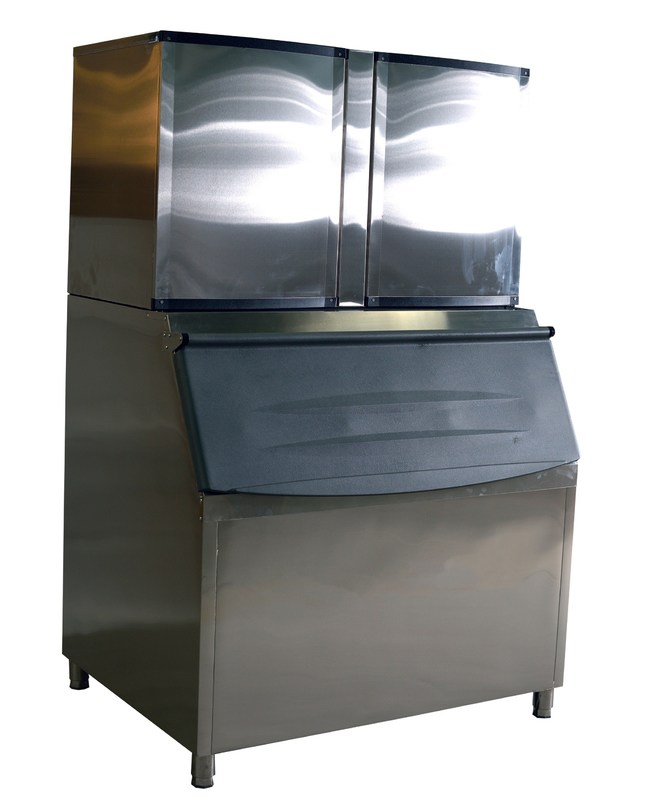 Μηχανή πάγου από ανοξείδωτο χάλυβα πλήρως αυτόματη βιομηχανική μηχανή πάγου με ποτήρα νερού