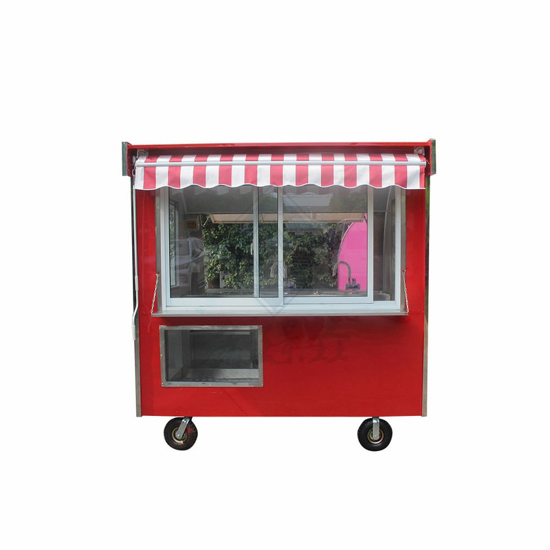 Πλήρως εξοπλισμένο φορτηγό τροφίμων 220cm μονό διπλό άξονα εμπορικό στρογγυλό μοντέλο με κάλυψη