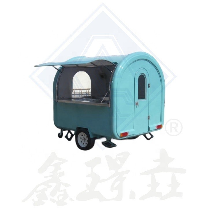 Λειτουργία πώλησης σνακ Προσαρμοσμένα εμπορικά καροτσάκια τροφίμων για κινητή πώληση καφέ και σνακ