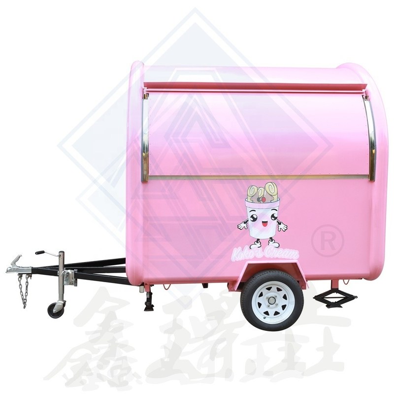 Προσαρμοσμένο βιομηχανικό στρογγυλό μοντέλο τετραγωνικό κινητό φορτηγό τροφίμων για εξωτερική οδική πώληση